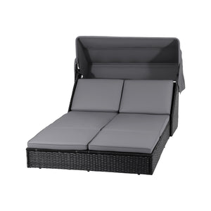 Wicker Outdoor Day Bed | Sun Lounge Setting | Patio Furniture (Standard)
