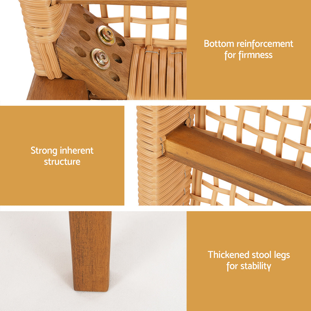 Gardeon Outdoor Garden Bench Seat Dining Acacia Wood | 2-Seater Patio Furniture