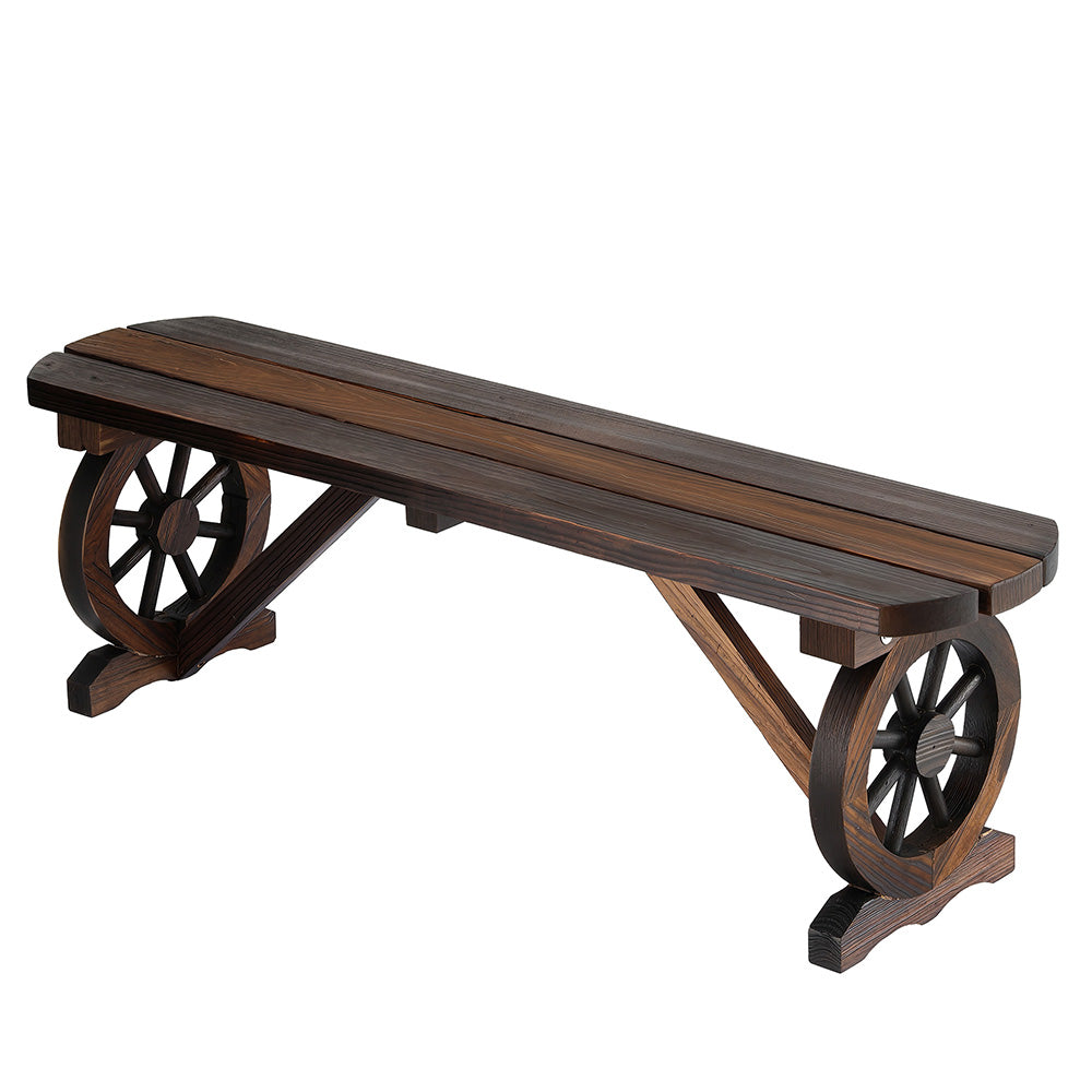Wooden Garden Bench Seat | Outdoor Patio | Wagon Style