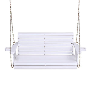 Outdoor Porch Swing | Wooden 2 Seater Bench | Cup Holder Included