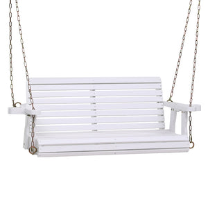 Outdoor Porch Swing | Wooden 2 Seater Bench | Cup Holder Included