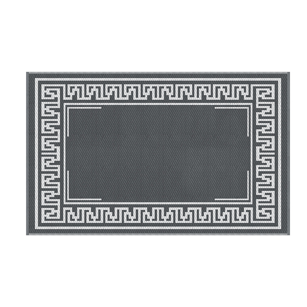 Reversible Outdoor Rug | 152x244cm | PP Dual-Sided Patio Mat | Greek Key