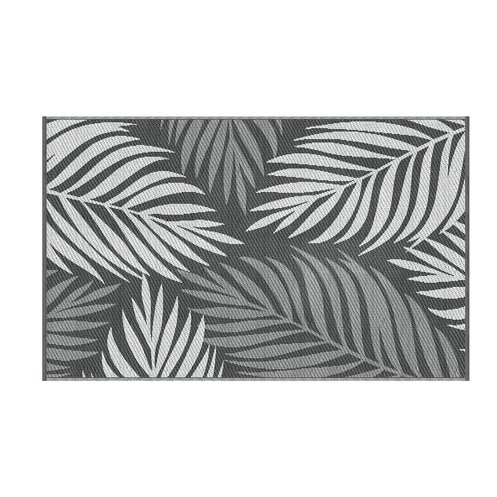 Reversible Outdoor Rug | 152x244cm | PP Dual-Sided Patio Mat | Leaf Pattern