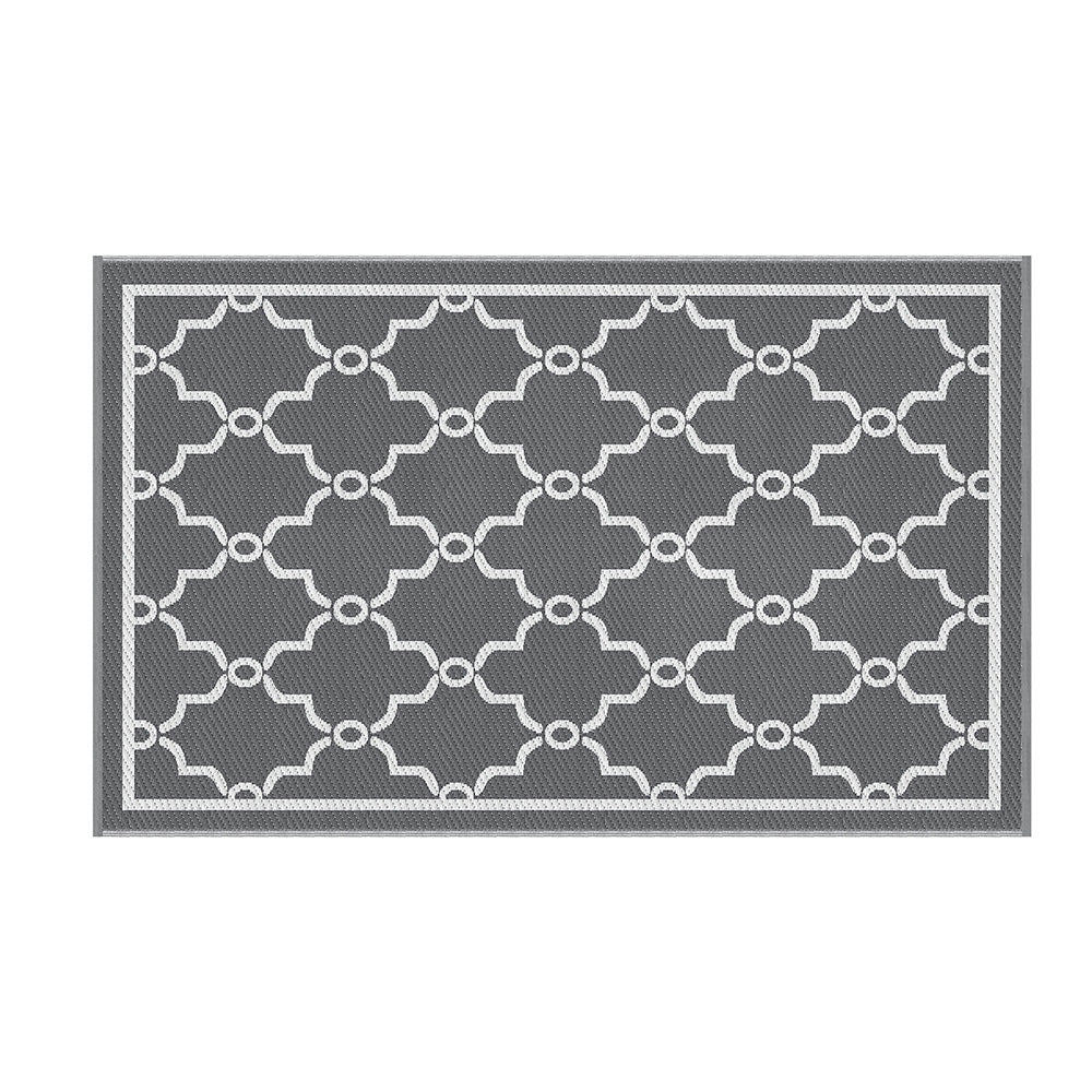 Reversible Outdoor Rug | 152x244cm | PP Dual-Sided Patio Mat | Maroc Pattern
