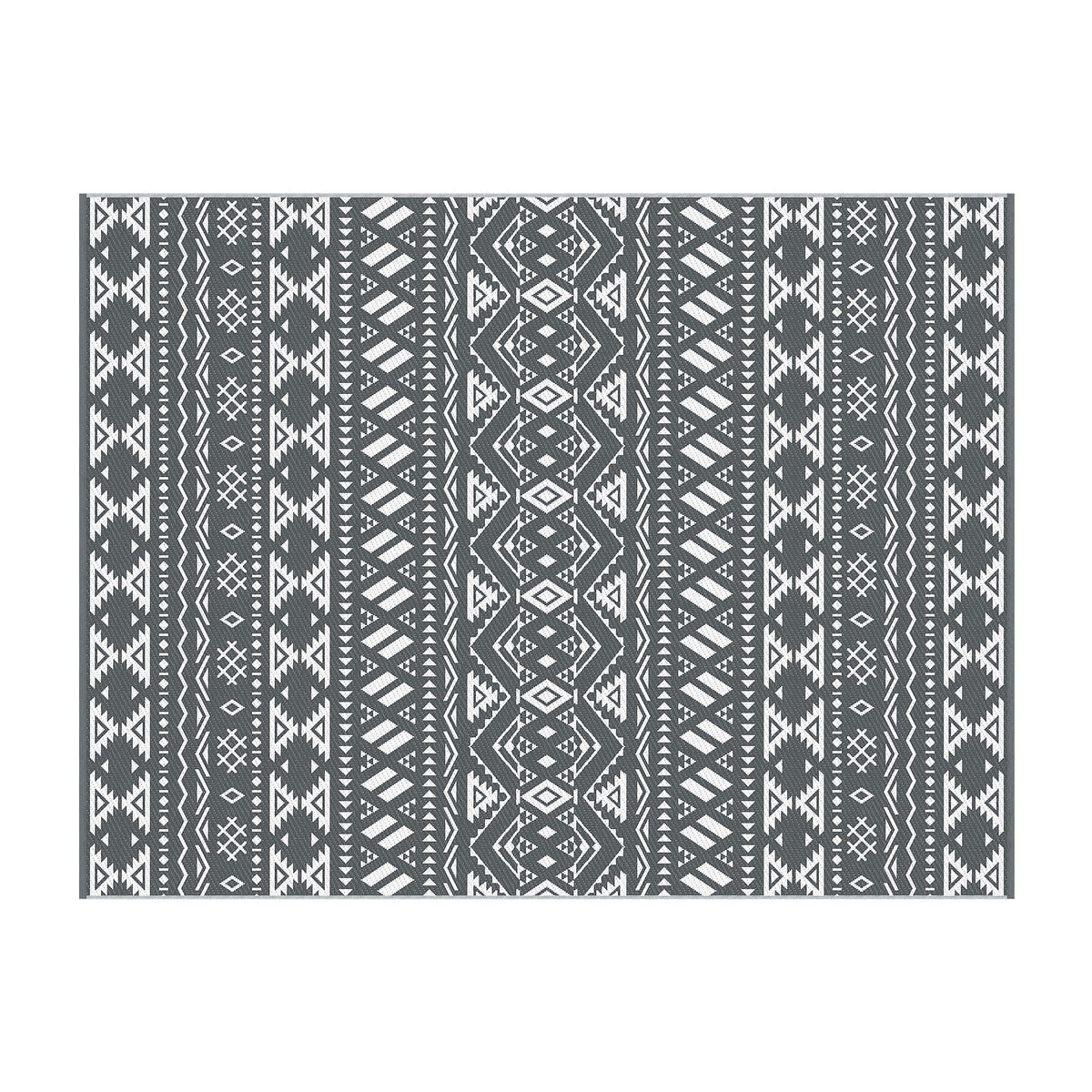 Reversible Outdoor Rug | 274x366cm | PP Dual-Sided Patio Mat | Bohemian