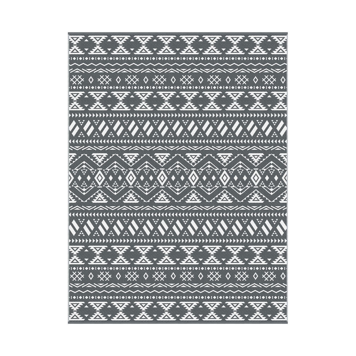 Reversible Outdoor Rug | 274x366cm | PP Dual-Sided Patio Mat | Bohemian