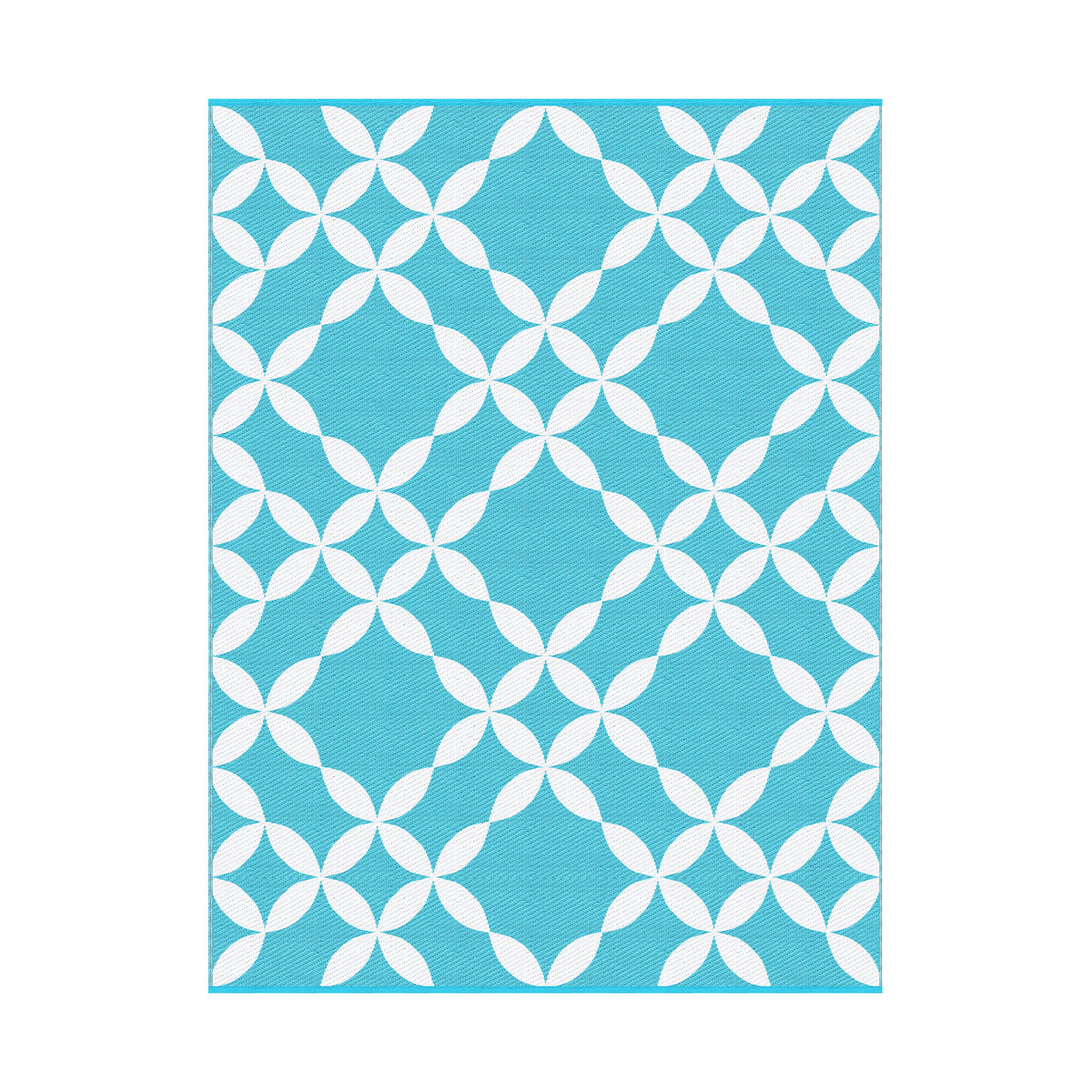 Reversible Outdoor Rug | 274x366cm | PP Dual-Sided Patio Mat | Light Blue