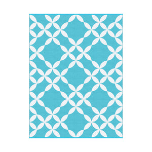 Reversible Outdoor Rug | 274x366cm | PP Dual-Sided Patio Mat | Light Blue