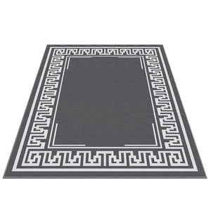Reversible Outdoor Rug | 274x366cm | PP Dual-Sided Patio Mat | Greek Key