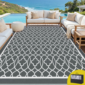 Reversible Outdoor Rug | 274x366cm | PP Dual-Sided Patio Mat | Large
