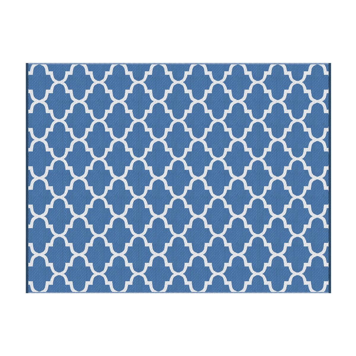 Reversible Outdoor Rug | 274x366cm | PP Dual-Sided Patio Mat | Blue