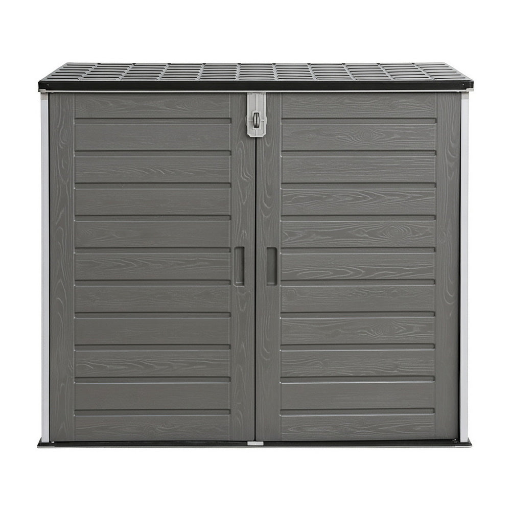 Outdoor Storage Box | 1170L | Lockable Container Cabinet | Tool Shed | Grey