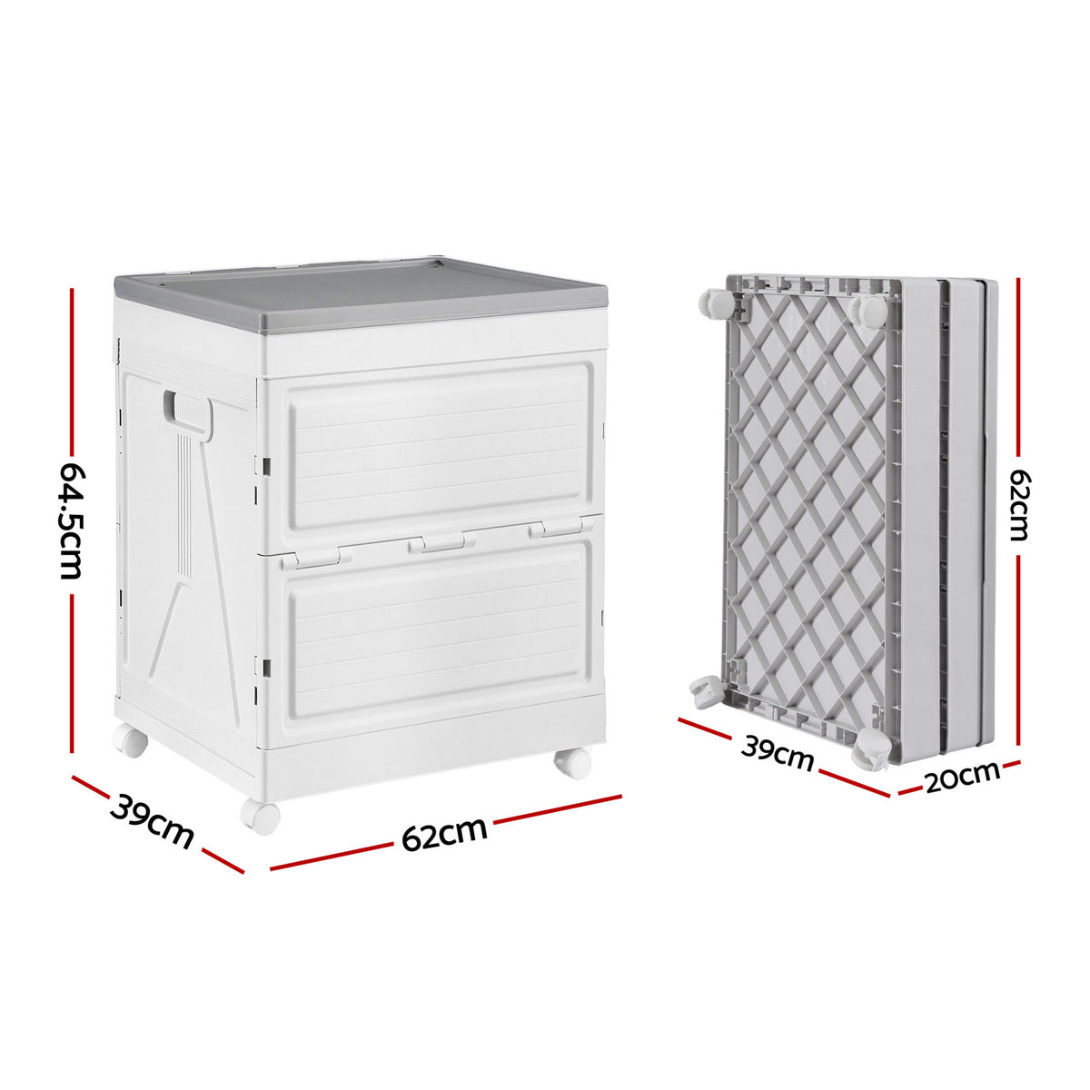 Outdoor Storage Box | 159L | Stackable Cupboard | Camping Organiser | Wheels