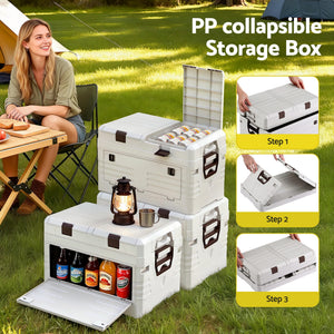 Outdoor Storage Box | 40L | Foldable Collapsible Camping Bin | Organiser