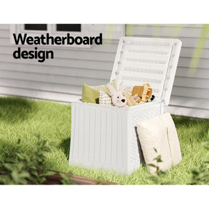 Outdoor Storage Box | 56L Container | Lockable Indoor Garden Toy Tool Shed