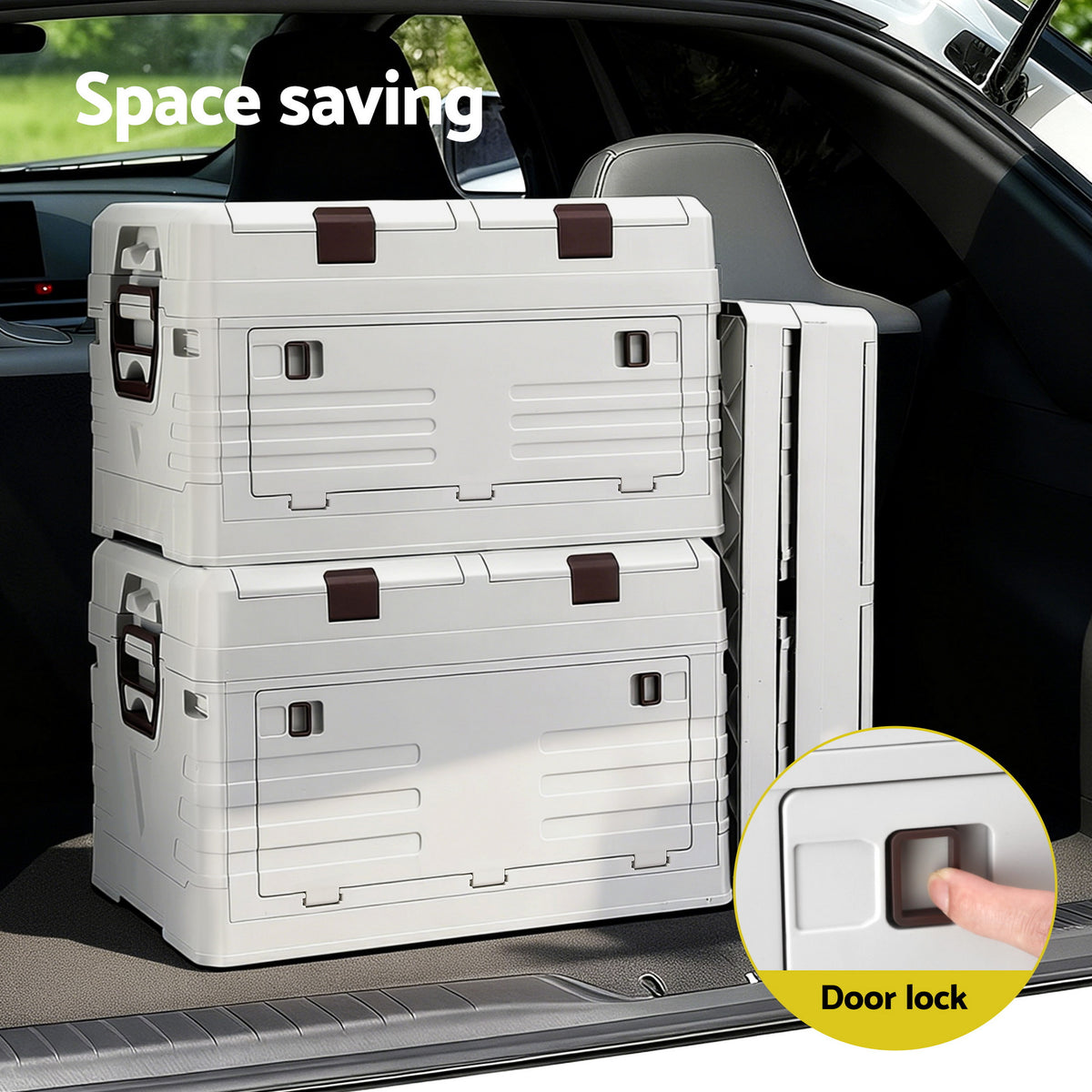 Outdoor Storage Box | 80L | Foldable Collapsible Camping Bin | Organiser