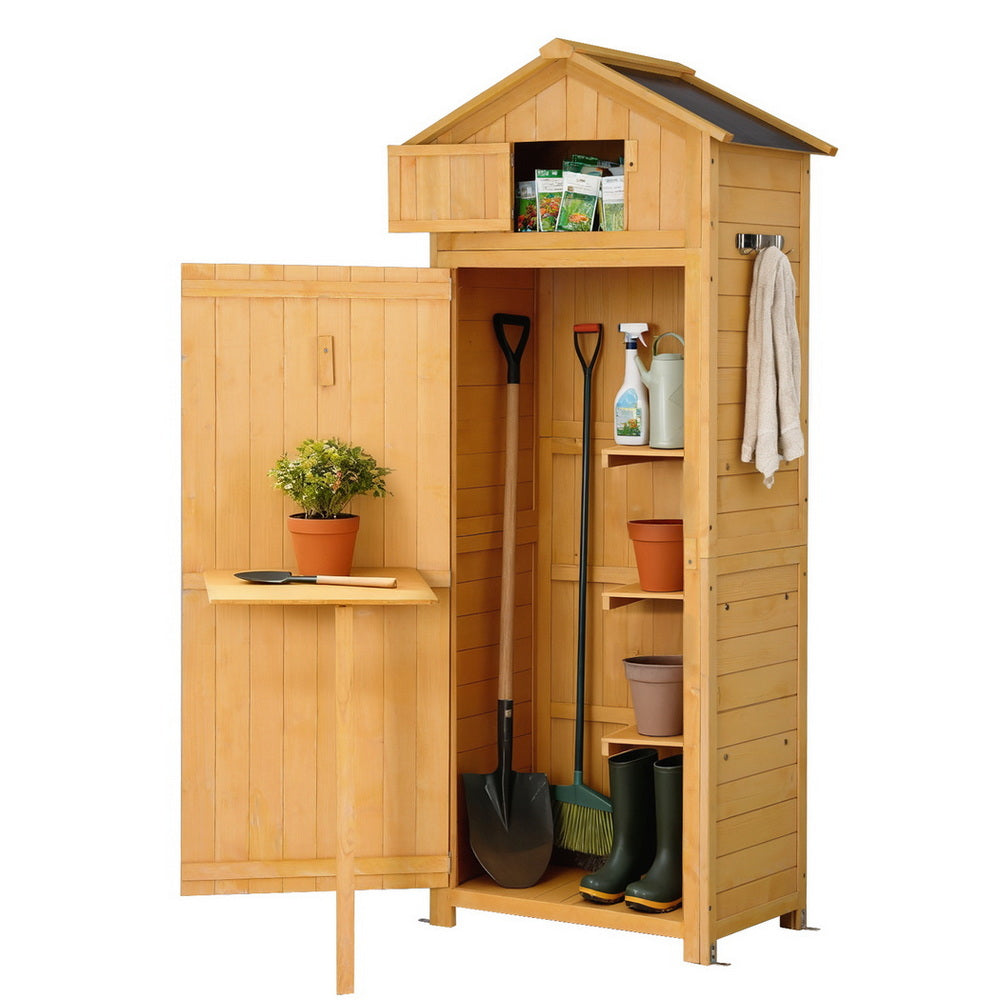 Outdoor Storage Cabinet | Folding Table | Adjustable Cupboard | Tool Organiser