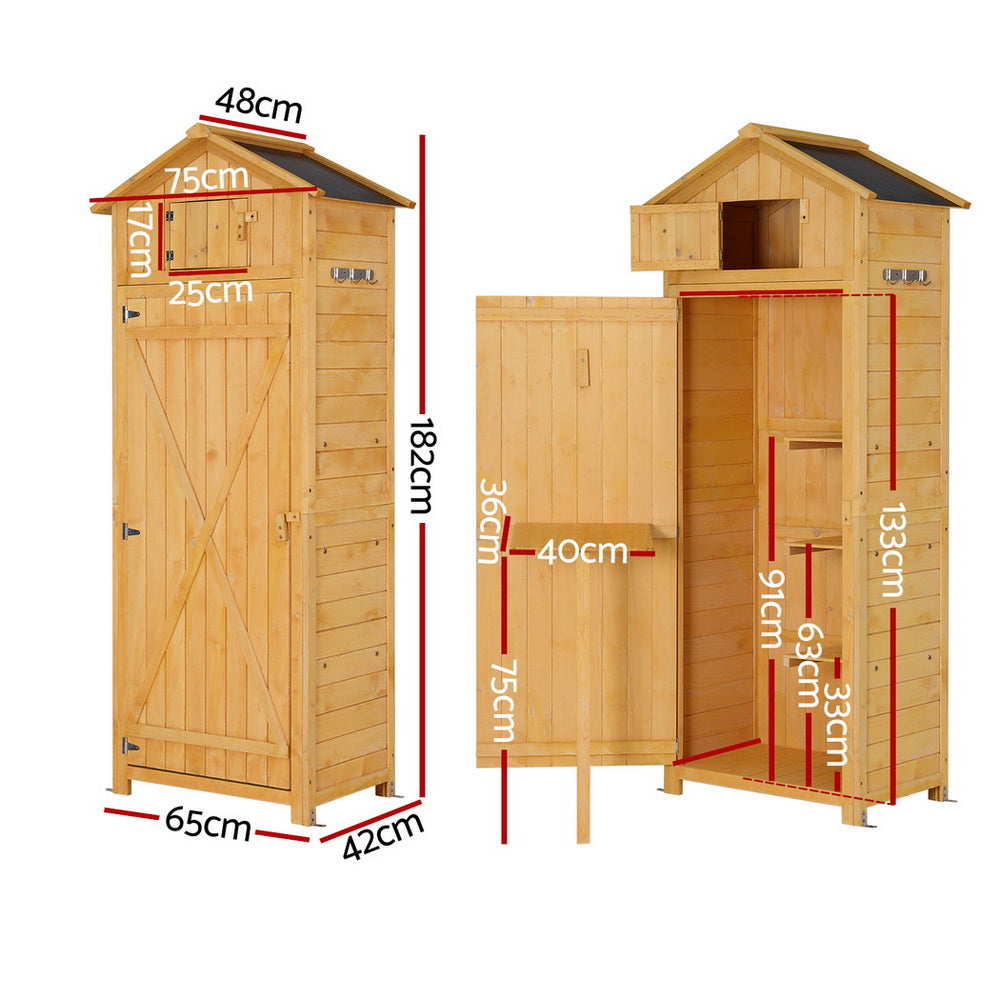 Outdoor Storage Cabinet | Folding Table | Adjustable Cupboard | Tool Organiser