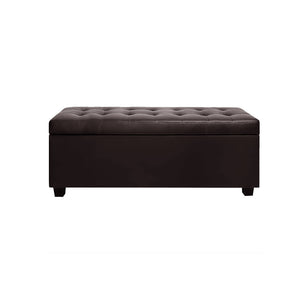 Storage Ottoman Blanket Box | 97cm | Leather | Brown
