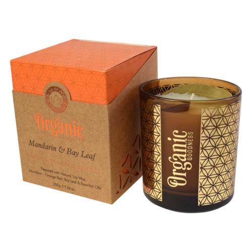 Organic Goodness Mandarin & Bay Leaf Smudge Candle | 50hr Burn Time