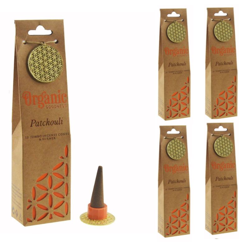 Organic Goodness Patchouli Incense Cones | 60 Pack