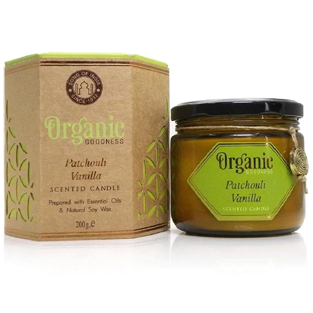 Organic Goodness Patchouli Vanilla Candle | 60hr Burn Time