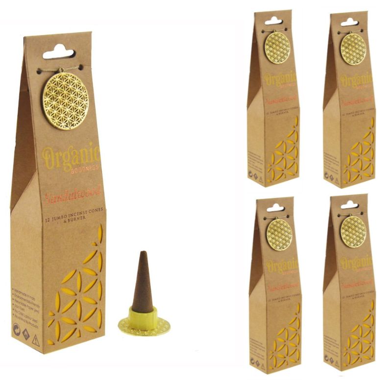 Organic Goodness Sandalwood Incense Cones | 60 Pack