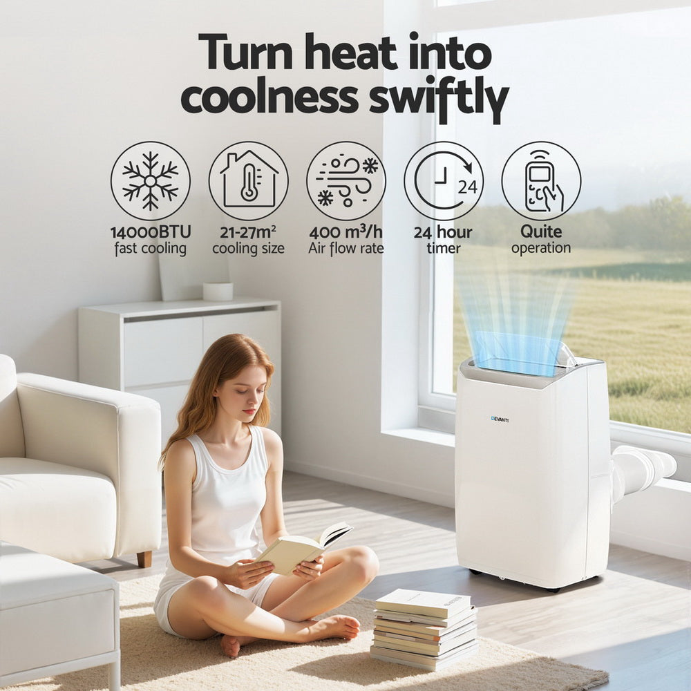 Portable Air Conditioner 3-in-1 | Dehumidifier & Fan | 14,000BTU Cooling