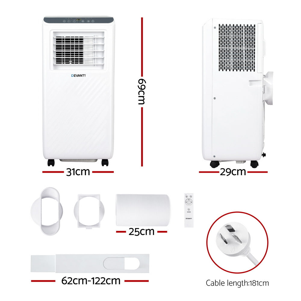 Portable Air Conditioner 3-in-1 | Dehumidifier & Fan | 7000BTU Cooling