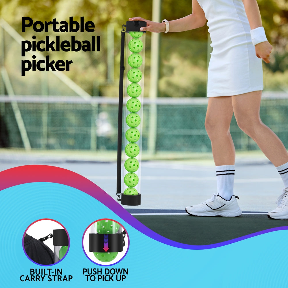 Everfit Pickleball Set | 12 Balls + Collector Tube | Multi-Ball Retriever with Strap