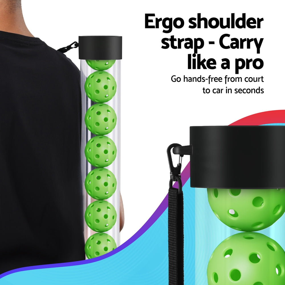 Everfit Pickleball Set | 12 Balls + Collector Tube | Multi-Ball Retriever with Strap