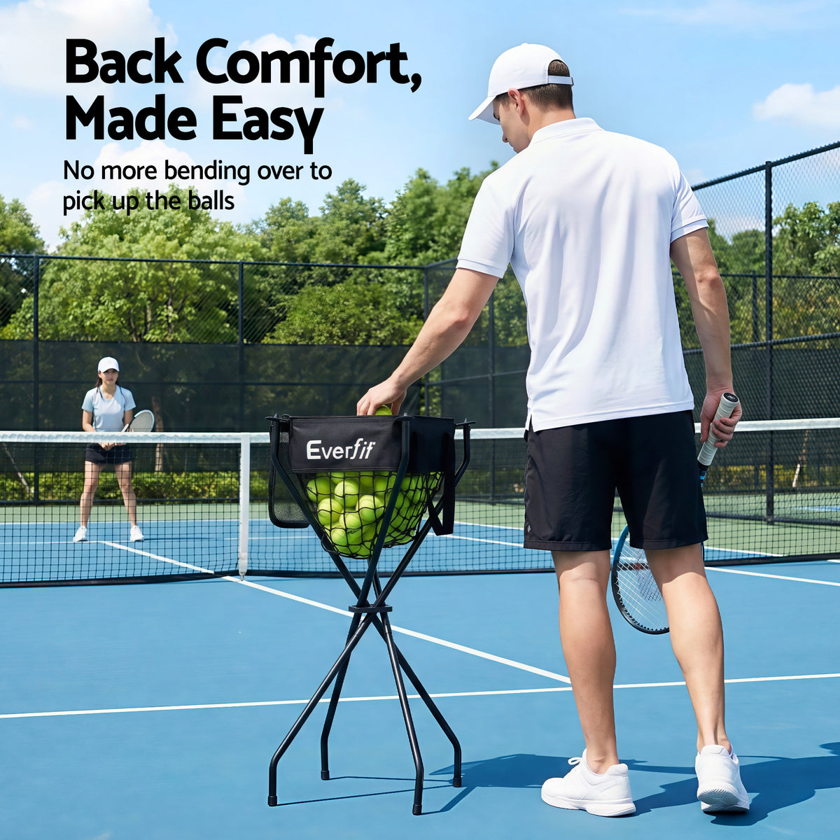 Foldable Ball Cart | Portable | For Pickleball Tennis Baseball Softball