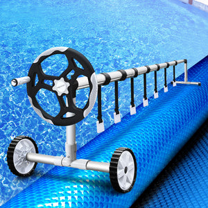 Pool Cover | 500 Micron | 10x4m | Blue Swimming Pool Solar Blanket | 5.5m Roller