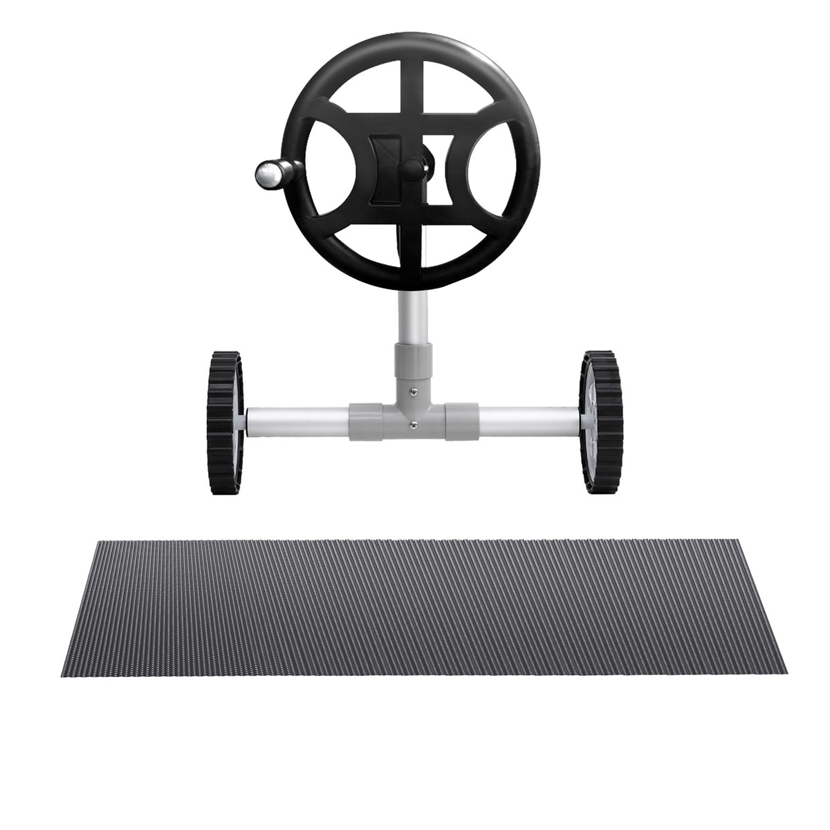 Aqua Buddy Pool Cover | 10x4m | 600 Micron with Roller 4m | Black | Swimming Pools