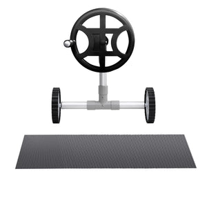 Aqua Buddy Pool Cover | 10x4m | 600 Micron with Roller 4m | Black | Swimming Pools