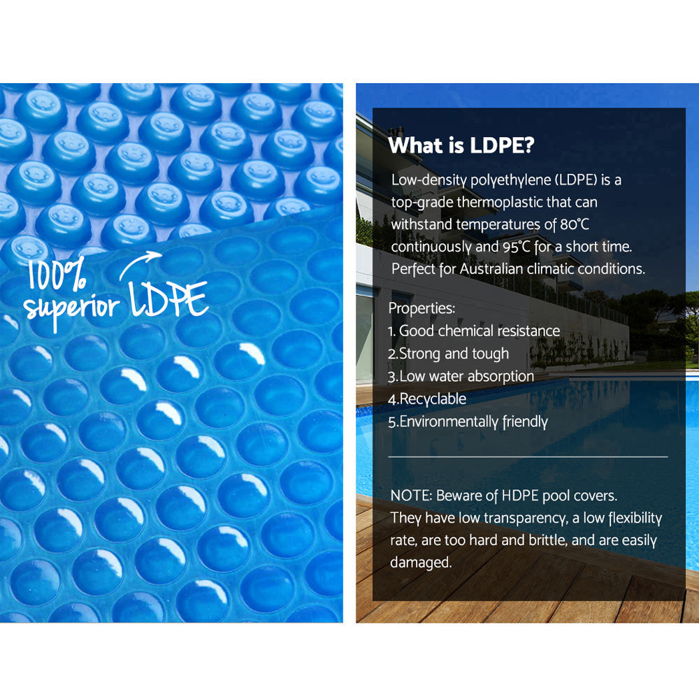 Pool Cover | 500 Micron | 11x4.8m | Swimming Pool Solar Blanket | Blue