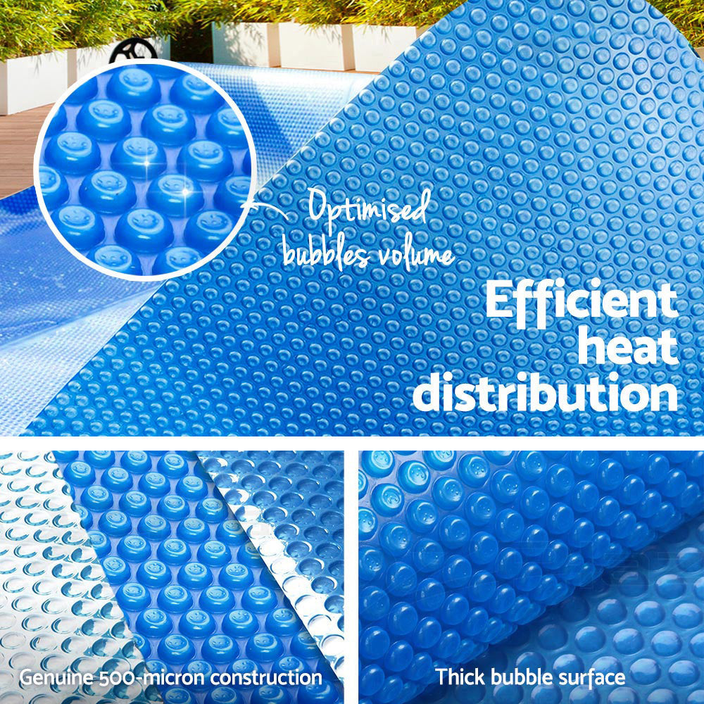 Pool Cover | 500 Micron | 11x4.8m | Swimming Pool Solar Blanket | Blue