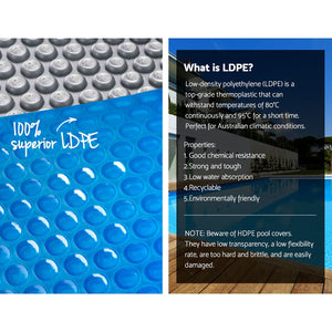 Pool Cover 500 Micron | 11x4.8m Swimming Pool Solar Blanket 5.5m Roller