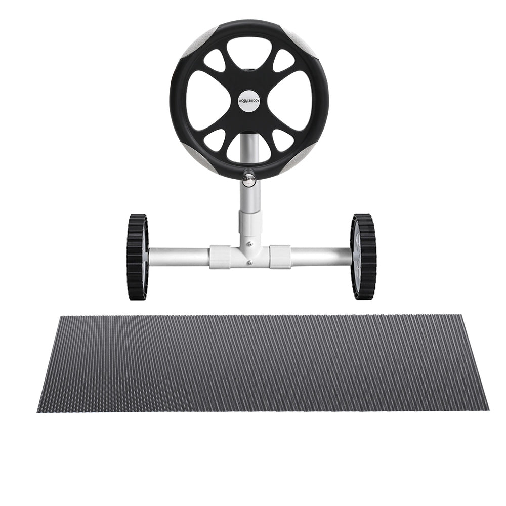 Aqua Buddy Pool Cover | 11x4.8m | 600 Micron with Roller 5.55m | Black | Swimming Pools