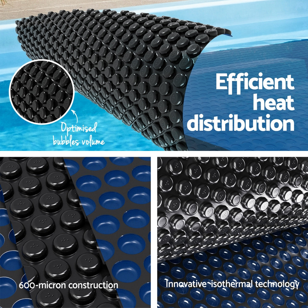 Aqua Buddy Pool Cover | 11x4.8m | 600 Micron with Roller 5.55m | Black | Swimming Pools