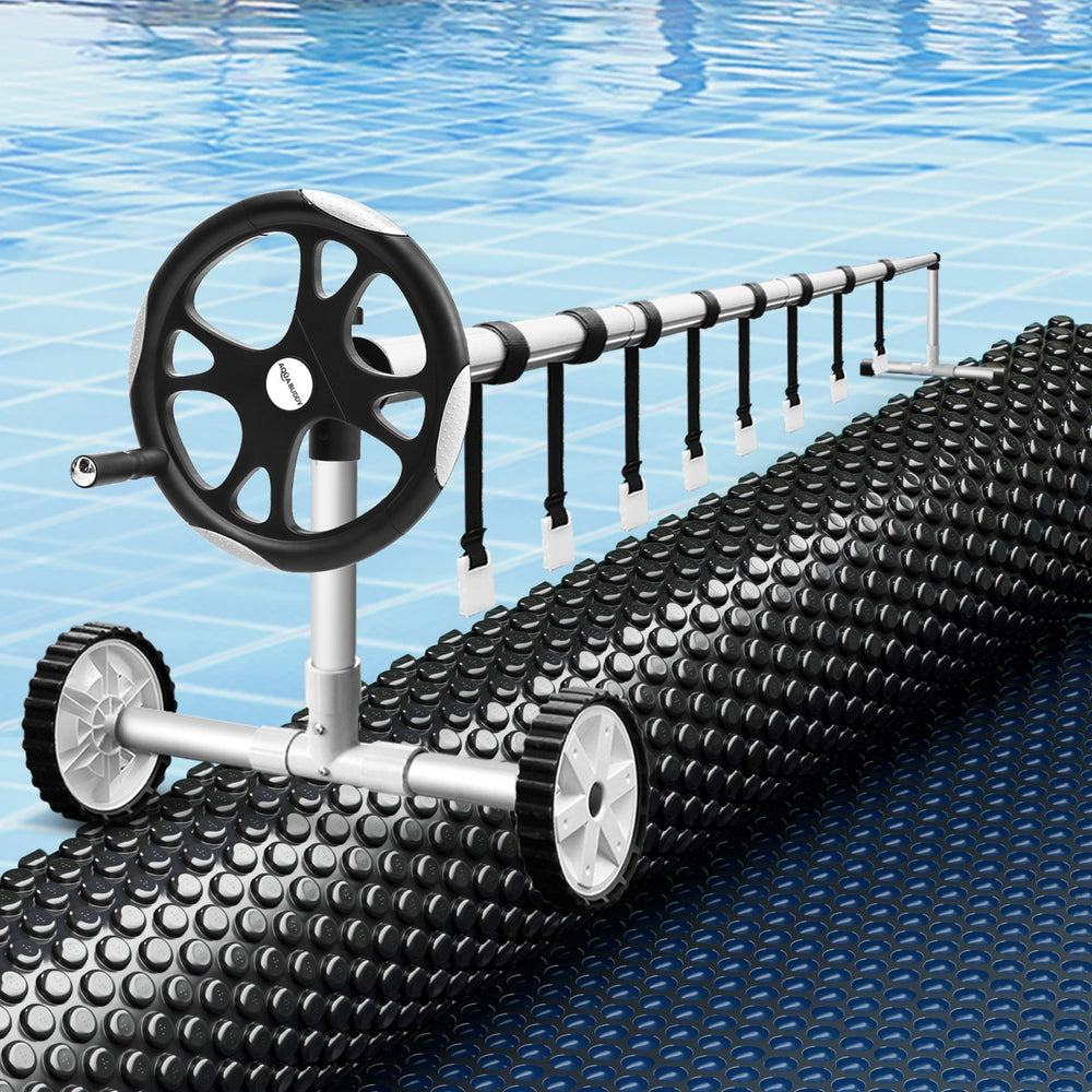 Aqua Buddy Pool Cover | 11x4.8m | 600 Micron with Roller 5.55m | Black | Swimming Pools