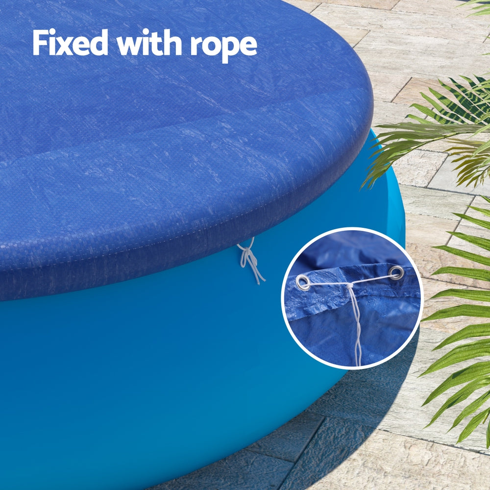 Aquabuddy Pool Cover | 2.44m Round | Above-Ground Swimming Pool Blanket | Blue