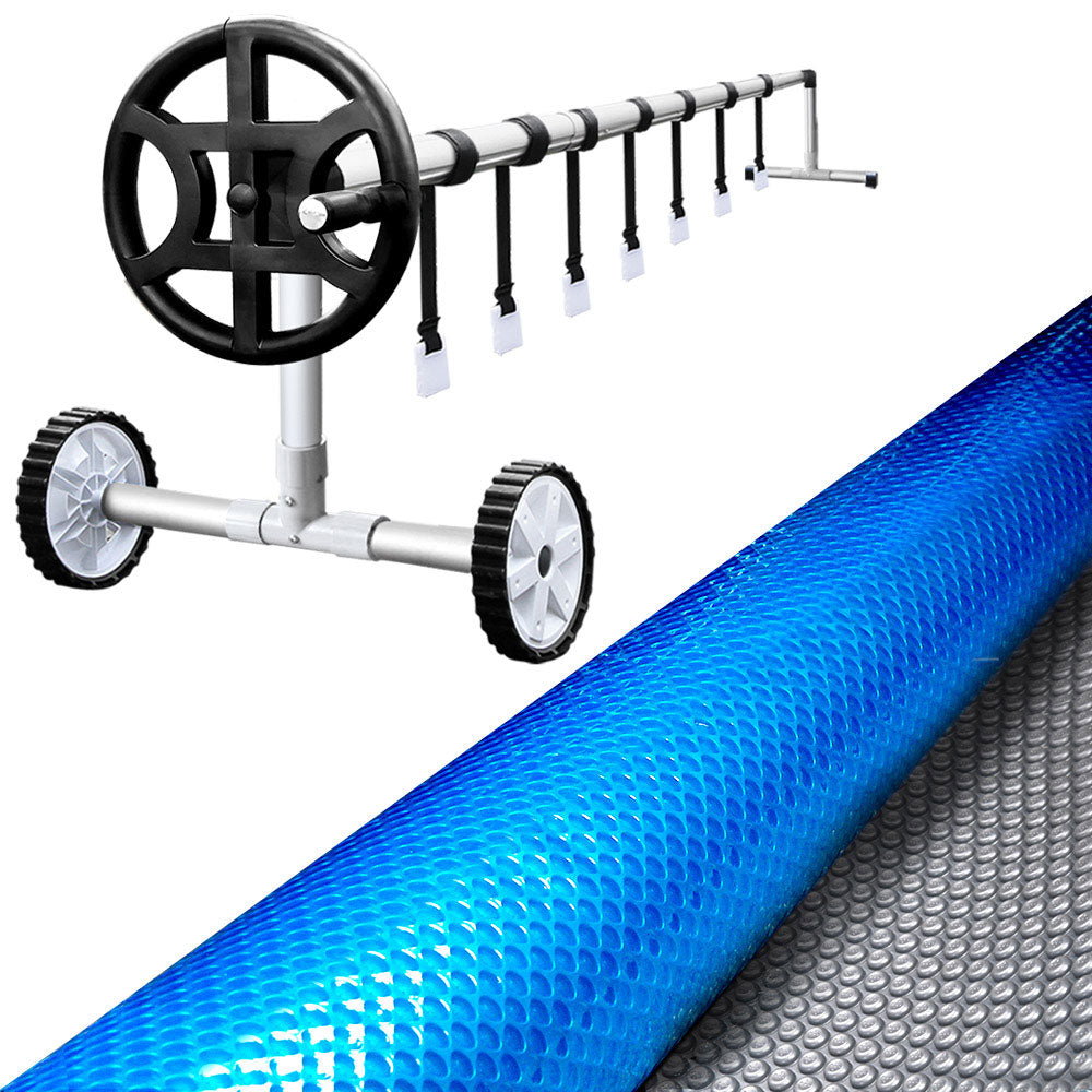 Pool Cover | 500 Micron | 6.5x3m | Silver Swimming Pool Solar Blanket | 4m Roller