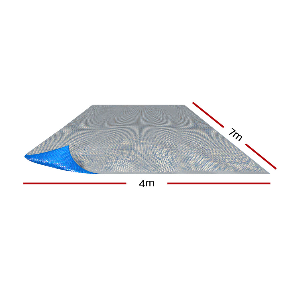 Pool Cover | 500 Micron | 7x4m | Swimming Pool Solar Blanket | Blue Silver