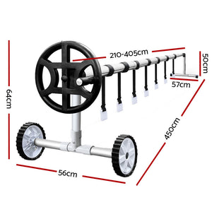 Pool Cover | 500 Micron | 7x4m | Silver Swimming Pool Solar Blanket | 4m Roller