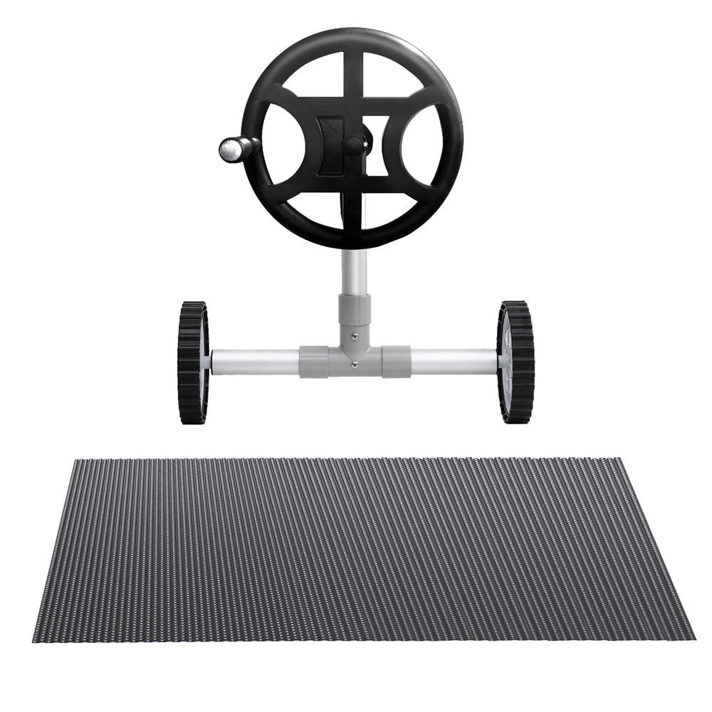 Aqua Buddy Pool Cover | 7x4m | 600 Micron with Roller 4m | Black