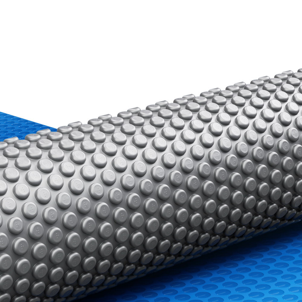 Pool Cover 600 Micron 8x4.2m | Bubble Heat Solar Blanket | Blue & Silver Swimming Pool Cover