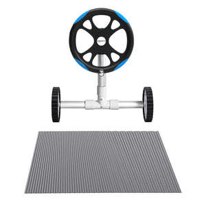 Pool Cover 600 Micron 8x4.2m | Solar Heat Blanket with 5.55m Roller | Blue Swimming Pool Cover