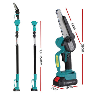 Cordless Pole Chainsaw | 6" | 20V Battery | Telescopic Tree Trimmer Kit
