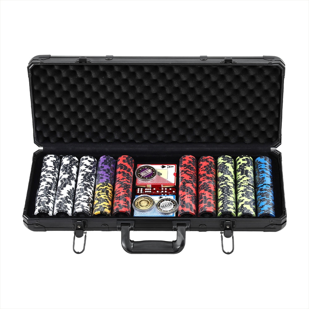 Poker Chip Set 500pc | 14g Chips with Case | Casino Gambling Party Game